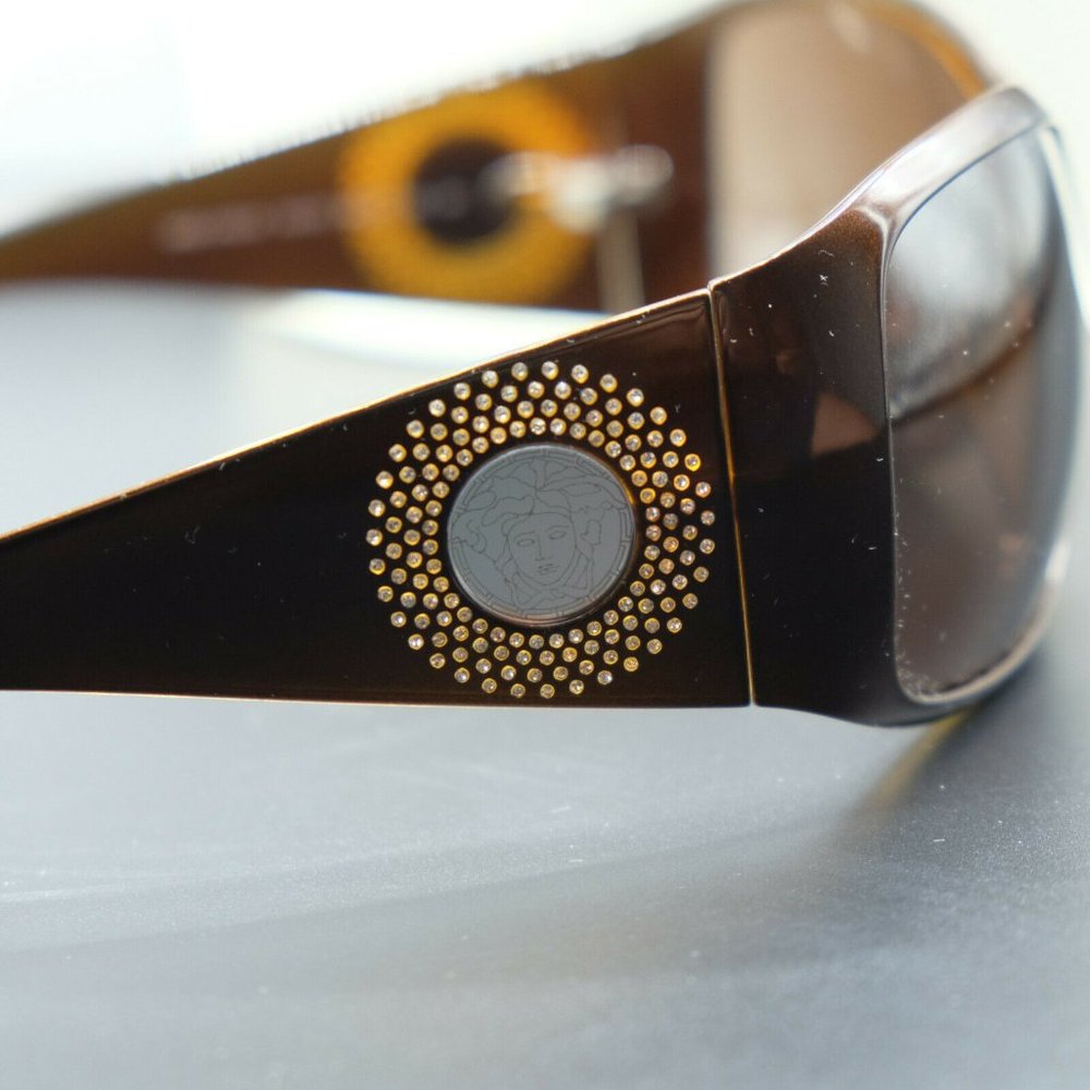 VERSACE Sunglasses 4133B 724 73 Brown Frame Lens Made in Italy - Picture 4 of 10
